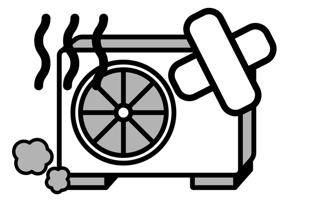 室外機の掃除不足
